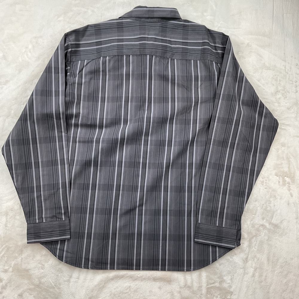Columbia Rogers Peak Printed Long Sleeve Shirt Grey Black Striped XM5208-011 XL - Picture 10 of 10